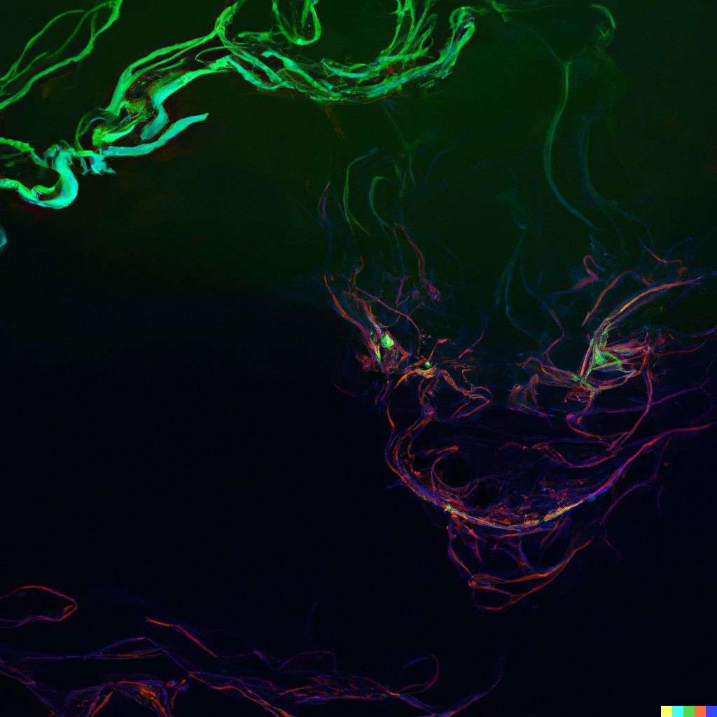 a representation of anxiety, digital art, glowing